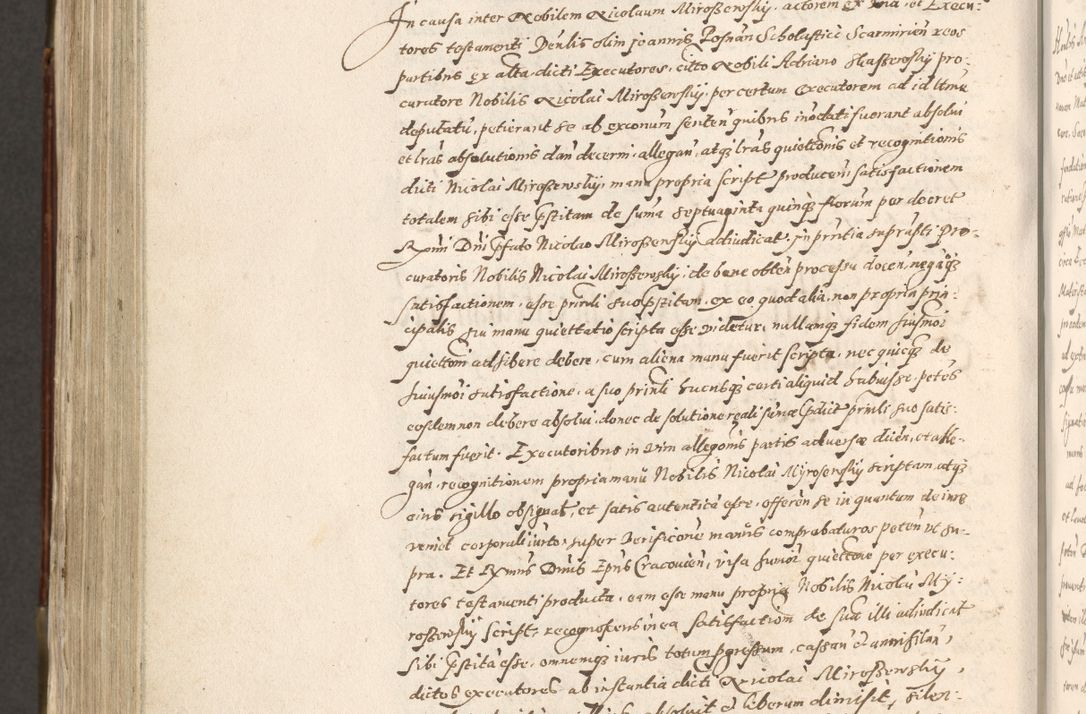 Zdjęcie nr 821 dla obiektu archiwalnego: Acta actorum, constitutionum, obligationum, resignationum, quietationum tempore R. D. Petr Myszkowski, episcopi Cracoviensis, qui post mortem R. D. Francisci Krasiński, episcopi Cracoviensis solius Dei optimi maximi benignitate, Serenissimi Stephani regis Poloniase favore et clementia ex Plocensi ad Cracoviensem auctoritate Ssmi Gregorii XIII successit ab anno 1577 mense Novembri ad annum 1591 mensem Aprilem successive acticatorum.