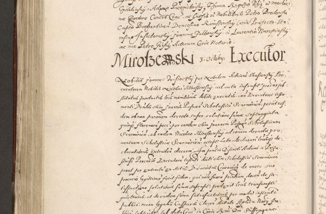 Zdjęcie nr 819 dla obiektu archiwalnego: Acta actorum, constitutionum, obligationum, resignationum, quietationum tempore R. D. Petr Myszkowski, episcopi Cracoviensis, qui post mortem R. D. Francisci Krasiński, episcopi Cracoviensis solius Dei optimi maximi benignitate, Serenissimi Stephani regis Poloniase favore et clementia ex Plocensi ad Cracoviensem auctoritate Ssmi Gregorii XIII successit ab anno 1577 mense Novembri ad annum 1591 mensem Aprilem successive acticatorum.