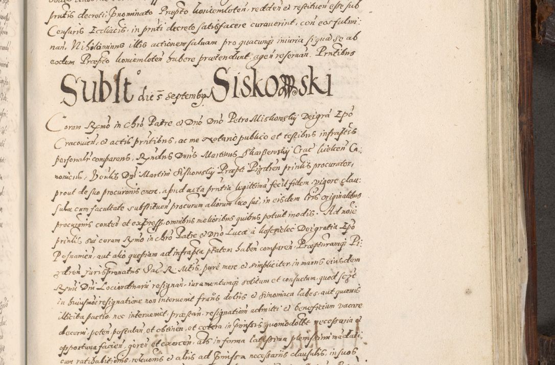 Zdjęcie nr 814 dla obiektu archiwalnego: Acta actorum, constitutionum, obligationum, resignationum, quietationum tempore R. D. Petr Myszkowski, episcopi Cracoviensis, qui post mortem R. D. Francisci Krasiński, episcopi Cracoviensis solius Dei optimi maximi benignitate, Serenissimi Stephani regis Poloniase favore et clementia ex Plocensi ad Cracoviensem auctoritate Ssmi Gregorii XIII successit ab anno 1577 mense Novembri ad annum 1591 mensem Aprilem successive acticatorum.