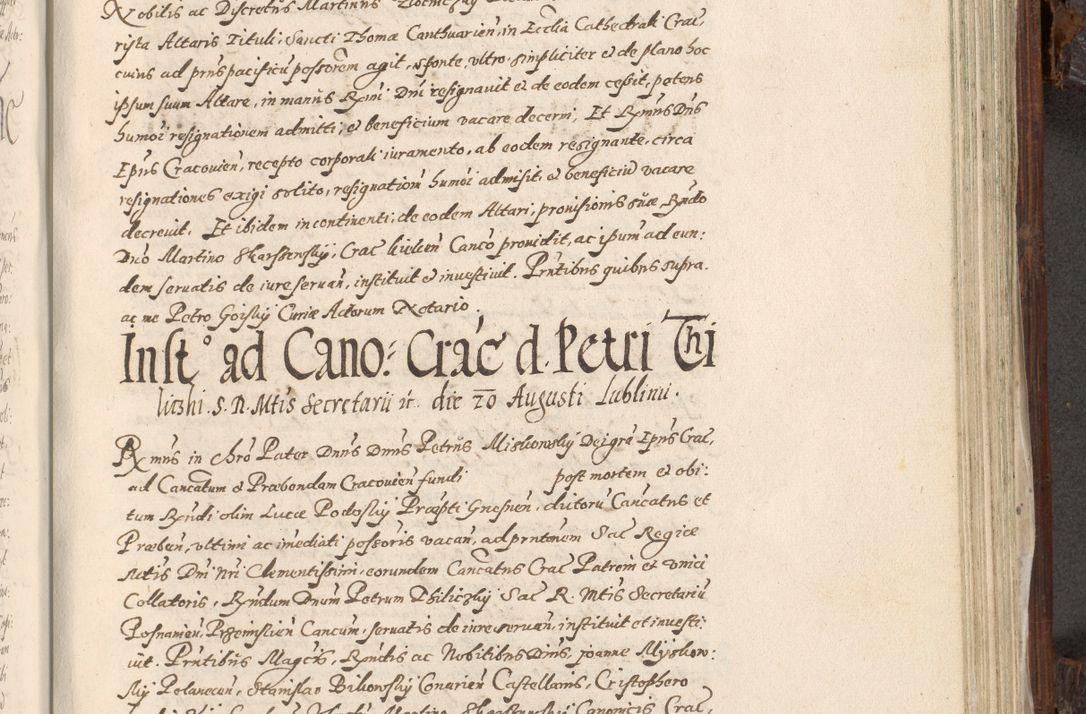 Zdjęcie nr 808 dla obiektu archiwalnego: Acta actorum, constitutionum, obligationum, resignationum, quietationum tempore R. D. Petr Myszkowski, episcopi Cracoviensis, qui post mortem R. D. Francisci Krasiński, episcopi Cracoviensis solius Dei optimi maximi benignitate, Serenissimi Stephani regis Poloniase favore et clementia ex Plocensi ad Cracoviensem auctoritate Ssmi Gregorii XIII successit ab anno 1577 mense Novembri ad annum 1591 mensem Aprilem successive acticatorum.