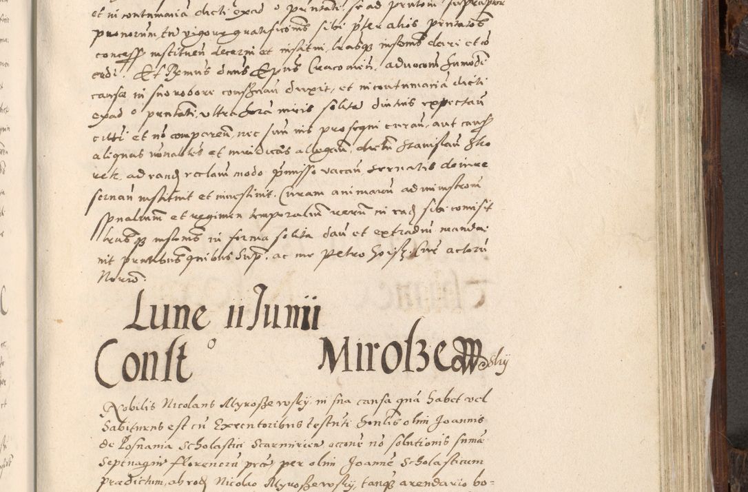Zdjęcie nr 800 dla obiektu archiwalnego: Acta actorum, constitutionum, obligationum, resignationum, quietationum tempore R. D. Petr Myszkowski, episcopi Cracoviensis, qui post mortem R. D. Francisci Krasiński, episcopi Cracoviensis solius Dei optimi maximi benignitate, Serenissimi Stephani regis Poloniase favore et clementia ex Plocensi ad Cracoviensem auctoritate Ssmi Gregorii XIII successit ab anno 1577 mense Novembri ad annum 1591 mensem Aprilem successive acticatorum.