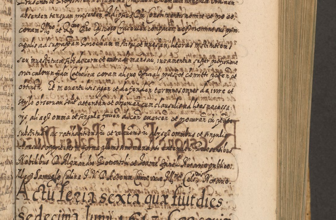 Zdjęcie nr 160 dla obiektu archiwalnego: Acta actorum, causarum spiritualium, civilium, criminalium, obligationum, cessionum, decimarum, testamentorum R. D. Martini Szyszkowski, episcopi Cracoviensis, ducis Severiensis in annis 1617 - 1619. Tomus primus.