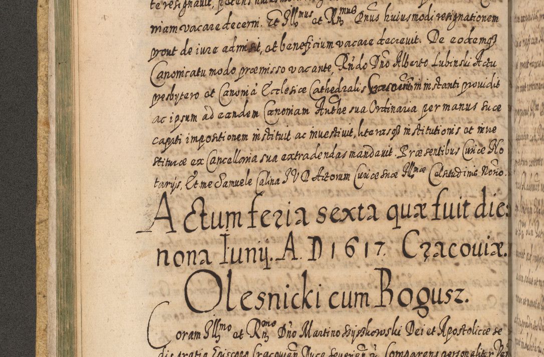Zdjęcie nr 145 dla obiektu archiwalnego: Acta actorum, causarum spiritualium, civilium, criminalium, obligationum, cessionum, decimarum, testamentorum R. D. Martini Szyszkowski, episcopi Cracoviensis, ducis Severiensis in annis 1617 - 1619. Tomus primus.