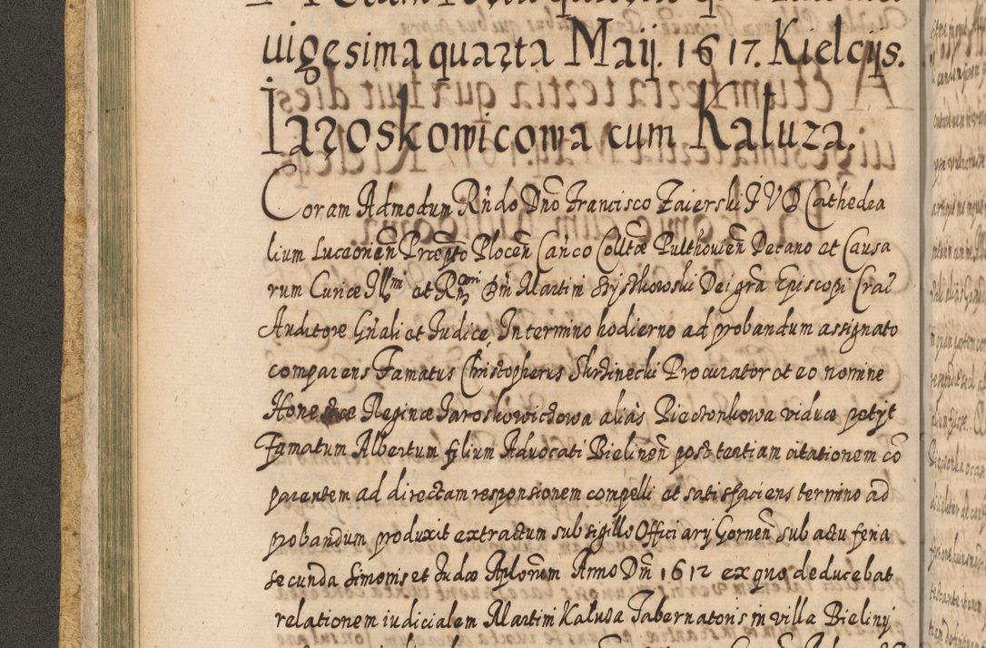 Zdjęcie nr 119 dla obiektu archiwalnego: Acta actorum, causarum spiritualium, civilium, criminalium, obligationum, cessionum, decimarum, testamentorum R. D. Martini Szyszkowski, episcopi Cracoviensis, ducis Severiensis in annis 1617 - 1619. Tomus primus.