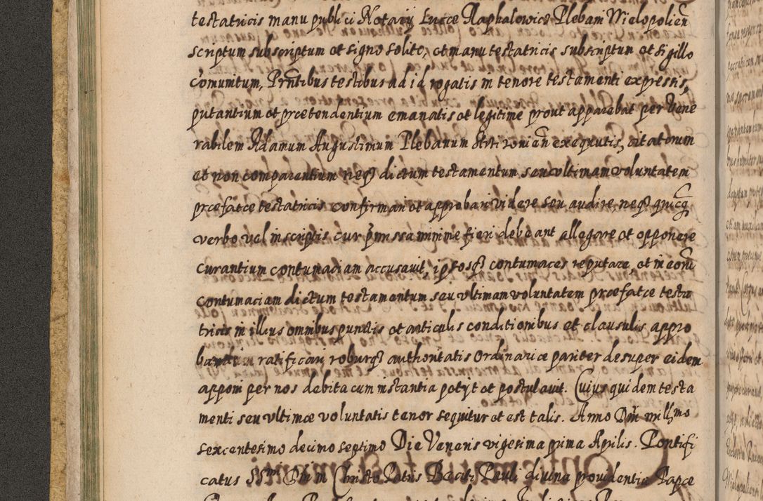 Zdjęcie nr 91 dla obiektu archiwalnego: Acta actorum, causarum spiritualium, civilium, criminalium, obligationum, cessionum, decimarum, testamentorum R. D. Martini Szyszkowski, episcopi Cracoviensis, ducis Severiensis in annis 1617 - 1619. Tomus primus.