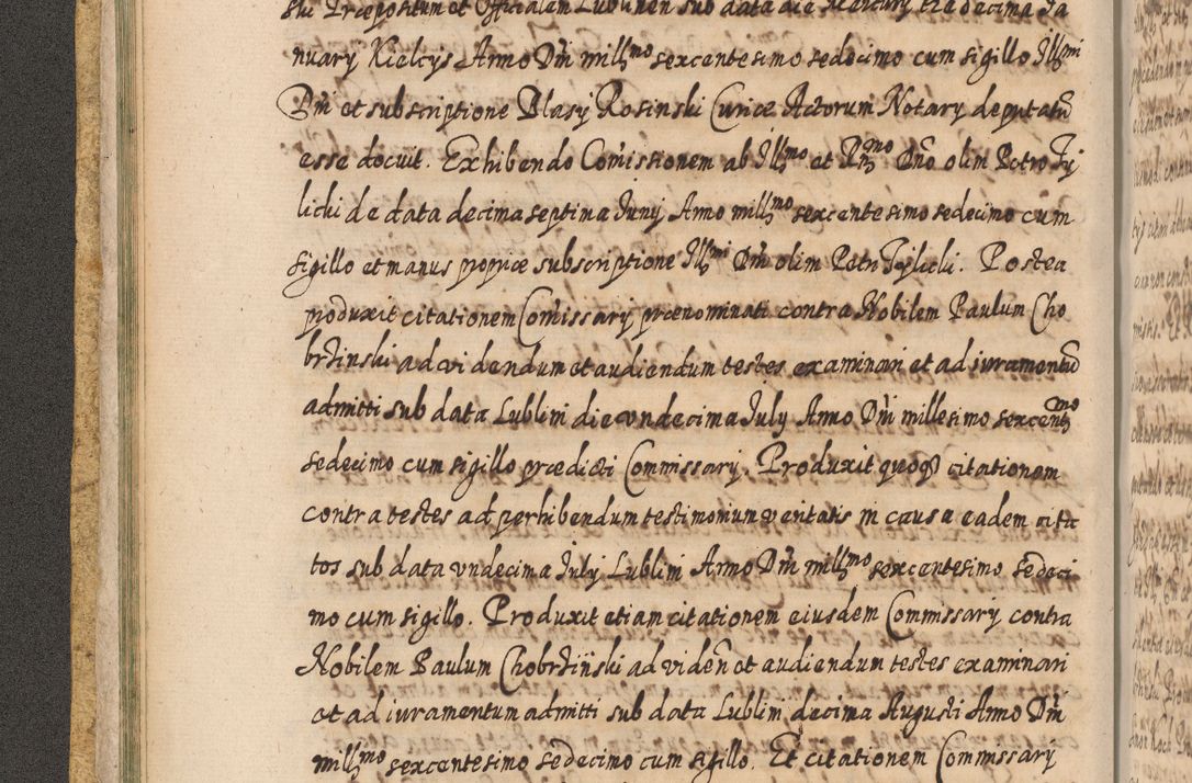 Zdjęcie nr 65 dla obiektu archiwalnego: Acta actorum, causarum spiritualium, civilium, criminalium, obligationum, cessionum, decimarum, testamentorum R. D. Martini Szyszkowski, episcopi Cracoviensis, ducis Severiensis in annis 1617 - 1619. Tomus primus.