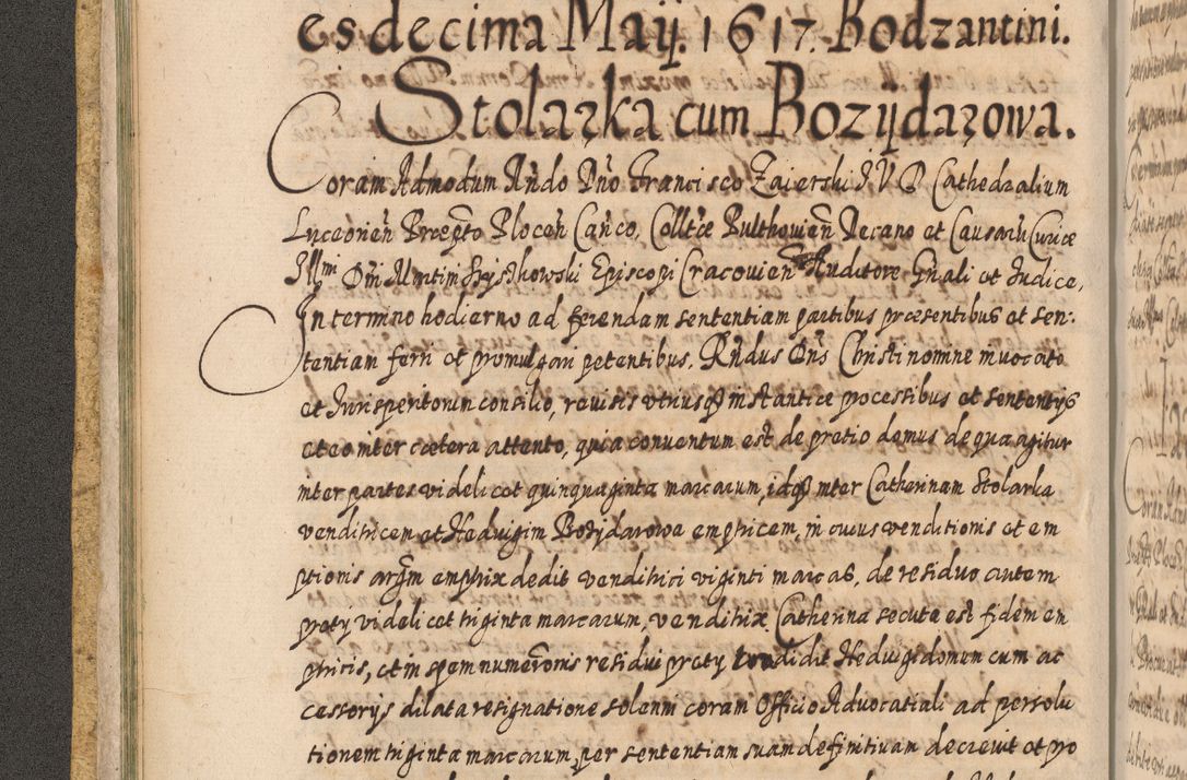 Zdjęcie nr 61 dla obiektu archiwalnego: Acta actorum, causarum spiritualium, civilium, criminalium, obligationum, cessionum, decimarum, testamentorum R. D. Martini Szyszkowski, episcopi Cracoviensis, ducis Severiensis in annis 1617 - 1619. Tomus primus.