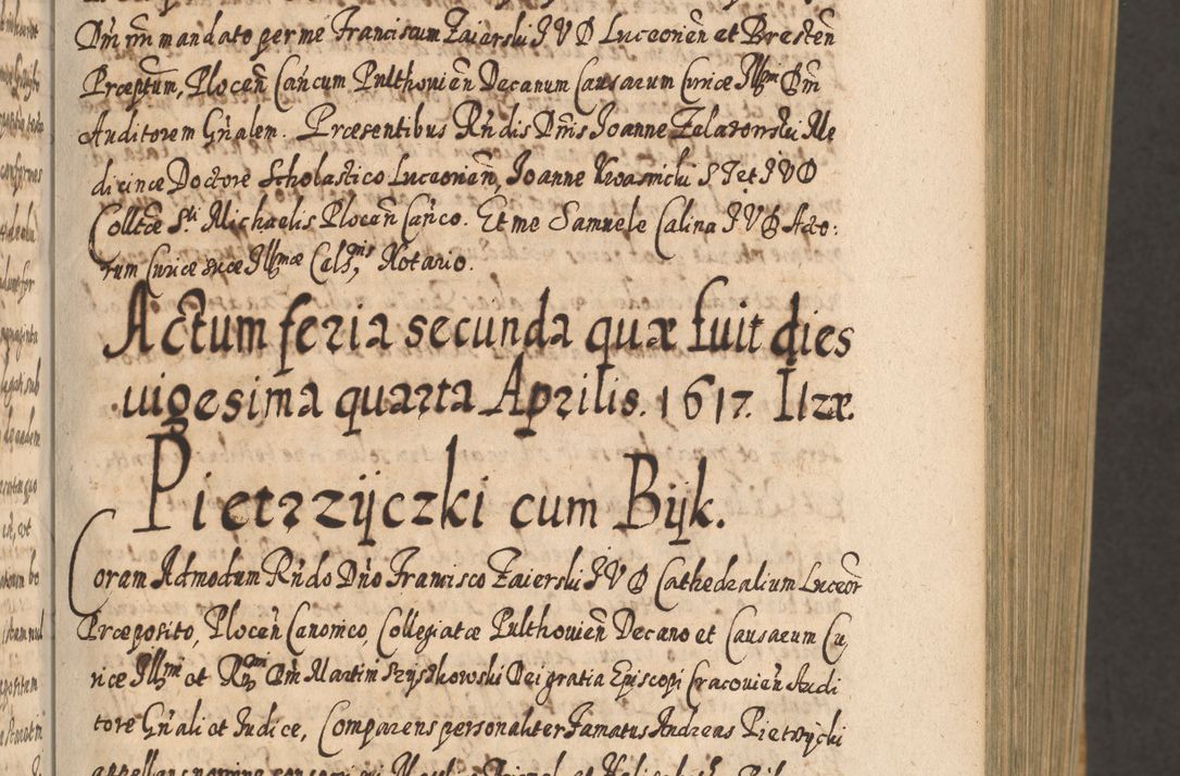 Zdjęcie nr 22 dla obiektu archiwalnego: Acta actorum, causarum spiritualium, civilium, criminalium, obligationum, cessionum, decimarum, testamentorum R. D. Martini Szyszkowski, episcopi Cracoviensis, ducis Severiensis in annis 1617 - 1619. Tomus primus.
