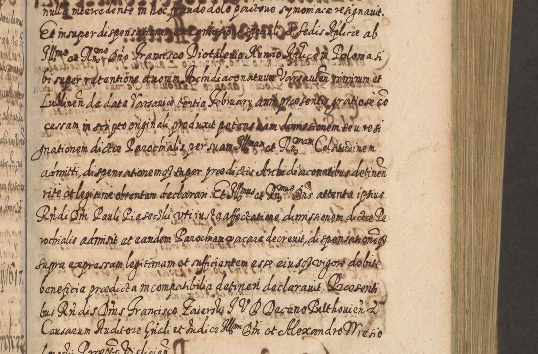 Zdjęcie nr 16 dla obiektu archiwalnego: Acta actorum, causarum spiritualium, civilium, criminalium, obligationum, cessionum, decimarum, testamentorum R. D. Martini Szyszkowski, episcopi Cracoviensis, ducis Severiensis in annis 1617 - 1619. Tomus primus.