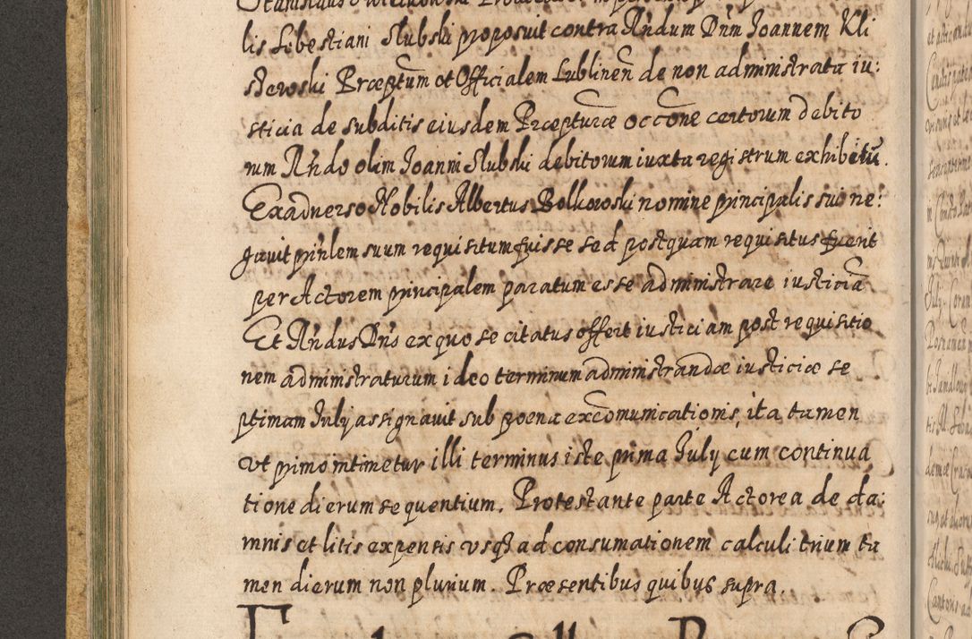 Zdjęcie nr 205 dla obiektu archiwalnego: Acta actorum, causarum spiritualium, civilium, criminalium, obligationum, cessionum, decimarum, testamentorum R. D. Martini Szyszkowski, episcopi Cracoviensis, ducis Severiensis in annis 1617 - 1619. Tomus primus.