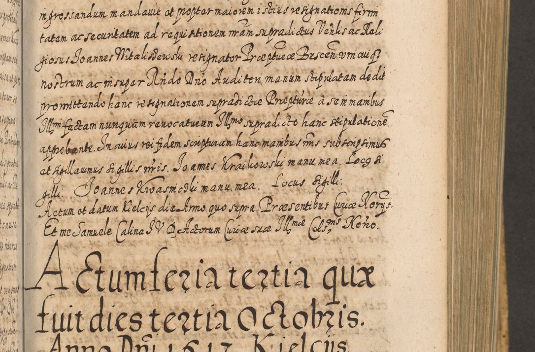Zdjęcie nr 392 dla obiektu archiwalnego: Acta actorum, causarum spiritualium, civilium, criminalium, obligationum, cessionum, decimarum, testamentorum R. D. Martini Szyszkowski, episcopi Cracoviensis, ducis Severiensis in annis 1617 - 1619. Tomus primus.