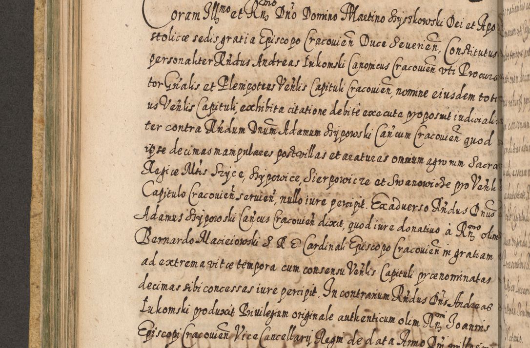 Zdjęcie nr 377 dla obiektu archiwalnego: Acta actorum, causarum spiritualium, civilium, criminalium, obligationum, cessionum, decimarum, testamentorum R. D. Martini Szyszkowski, episcopi Cracoviensis, ducis Severiensis in annis 1617 - 1619. Tomus primus.