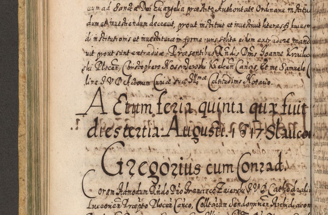 Zdjęcie nr 323 dla obiektu archiwalnego: Acta actorum, causarum spiritualium, civilium, criminalium, obligationum, cessionum, decimarum, testamentorum R. D. Martini Szyszkowski, episcopi Cracoviensis, ducis Severiensis in annis 1617 - 1619. Tomus primus.