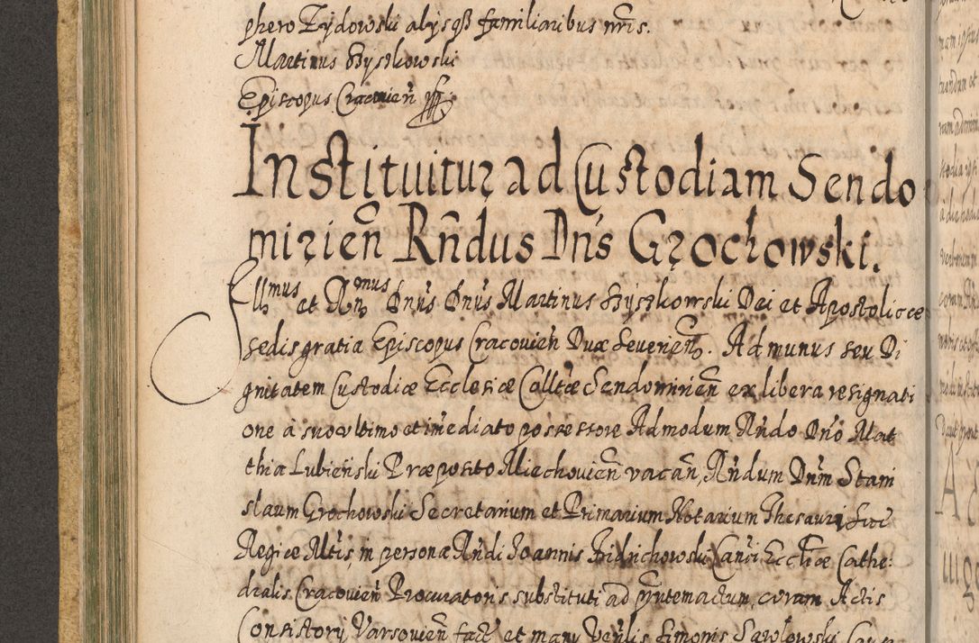 Zdjęcie nr 299 dla obiektu archiwalnego: Acta actorum, causarum spiritualium, civilium, criminalium, obligationum, cessionum, decimarum, testamentorum R. D. Martini Szyszkowski, episcopi Cracoviensis, ducis Severiensis in annis 1617 - 1619. Tomus primus.