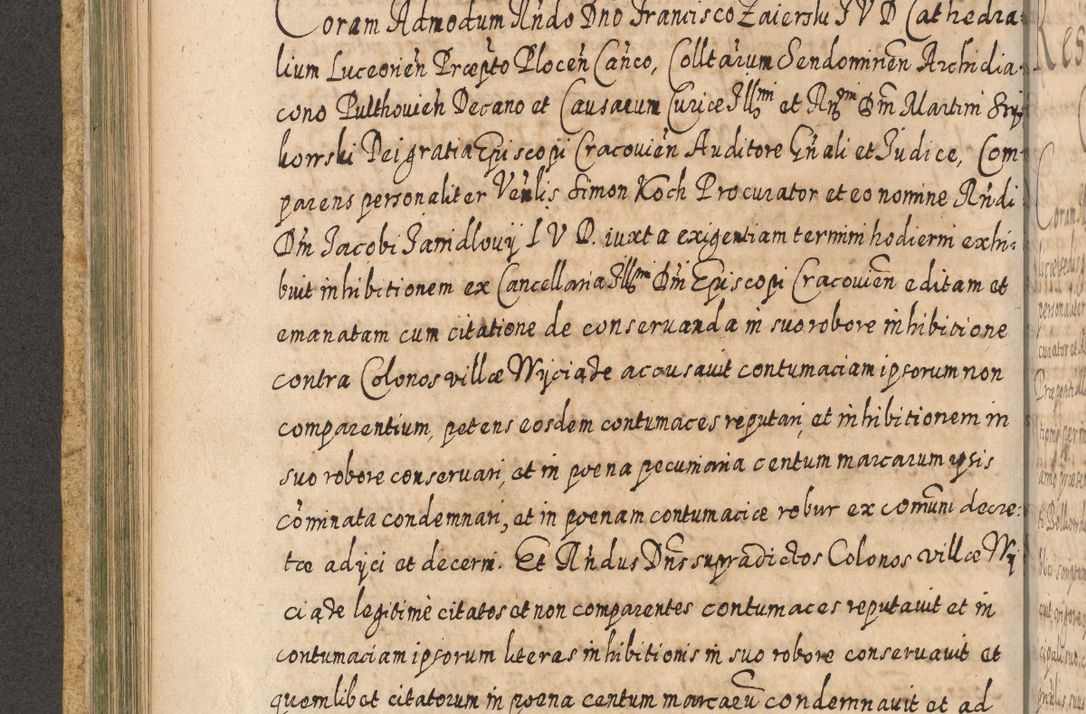 Zdjęcie nr 295 dla obiektu archiwalnego: Acta actorum, causarum spiritualium, civilium, criminalium, obligationum, cessionum, decimarum, testamentorum R. D. Martini Szyszkowski, episcopi Cracoviensis, ducis Severiensis in annis 1617 - 1619. Tomus primus.