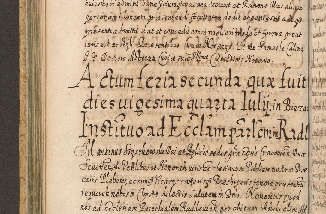 Zdjęcie nr 297 dla obiektu archiwalnego: Acta actorum, causarum spiritualium, civilium, criminalium, obligationum, cessionum, decimarum, testamentorum R. D. Martini Szyszkowski, episcopi Cracoviensis, ducis Severiensis in annis 1617 - 1619. Tomus primus.