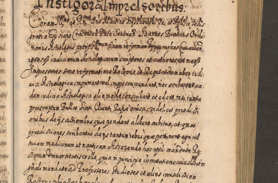 Zdjęcie nr 282 dla obiektu archiwalnego: Acta actorum, causarum spiritualium, civilium, criminalium, obligationum, cessionum, decimarum, testamentorum R. D. Martini Szyszkowski, episcopi Cracoviensis, ducis Severiensis in annis 1617 - 1619. Tomus primus.