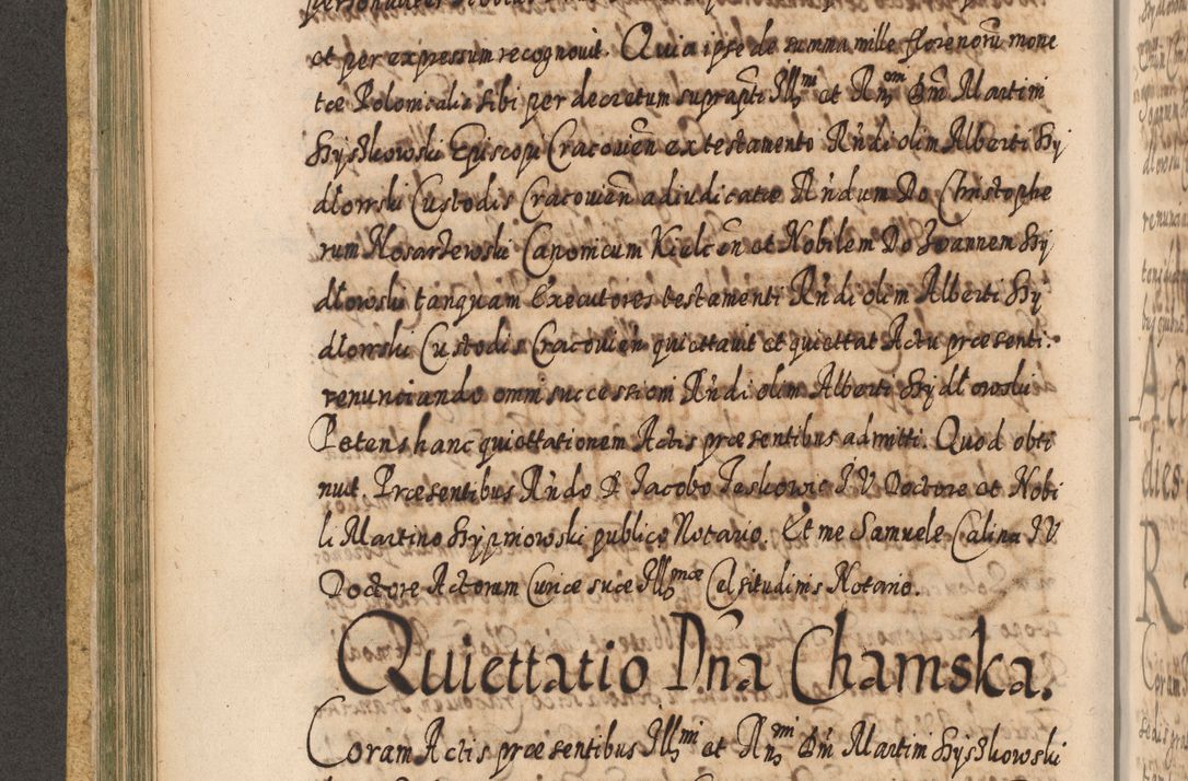 Zdjęcie nr 275 dla obiektu archiwalnego: Acta actorum, causarum spiritualium, civilium, criminalium, obligationum, cessionum, decimarum, testamentorum R. D. Martini Szyszkowski, episcopi Cracoviensis, ducis Severiensis in annis 1617 - 1619. Tomus primus.