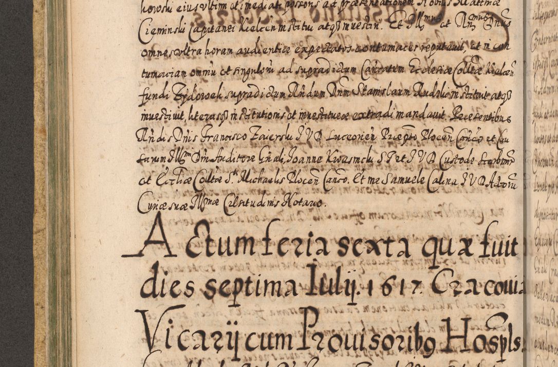 Zdjęcie nr 259 dla obiektu archiwalnego: Acta actorum, causarum spiritualium, civilium, criminalium, obligationum, cessionum, decimarum, testamentorum R. D. Martini Szyszkowski, episcopi Cracoviensis, ducis Severiensis in annis 1617 - 1619. Tomus primus.