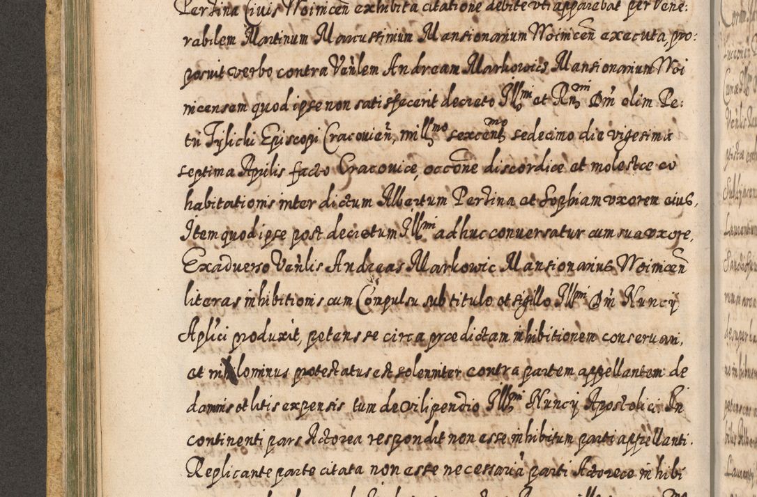 Zdjęcie nr 255 dla obiektu archiwalnego: Acta actorum, causarum spiritualium, civilium, criminalium, obligationum, cessionum, decimarum, testamentorum R. D. Martini Szyszkowski, episcopi Cracoviensis, ducis Severiensis in annis 1617 - 1619. Tomus primus.
