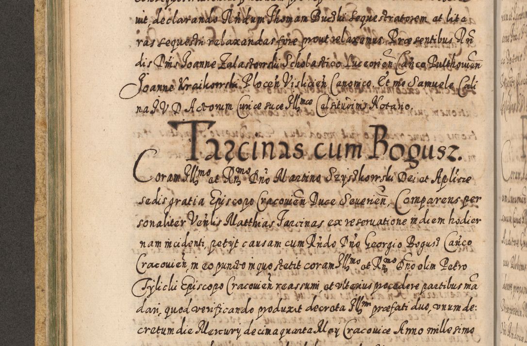 Zdjęcie nr 221 dla obiektu archiwalnego: Acta actorum, causarum spiritualium, civilium, criminalium, obligationum, cessionum, decimarum, testamentorum R. D. Martini Szyszkowski, episcopi Cracoviensis, ducis Severiensis in annis 1617 - 1619. Tomus primus.