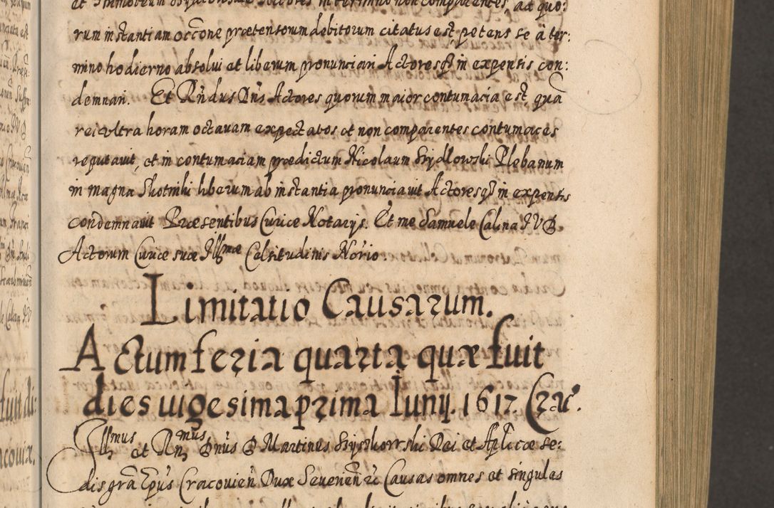 Zdjęcie nr 214 dla obiektu archiwalnego: Acta actorum, causarum spiritualium, civilium, criminalium, obligationum, cessionum, decimarum, testamentorum R. D. Martini Szyszkowski, episcopi Cracoviensis, ducis Severiensis in annis 1617 - 1619. Tomus primus.