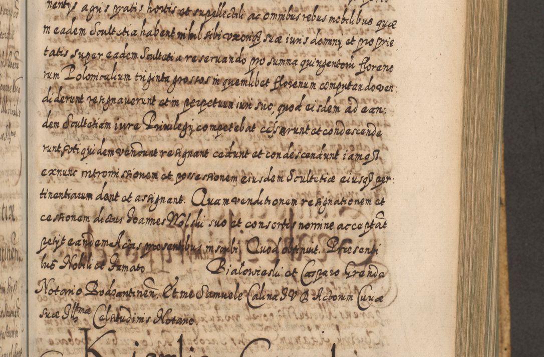 Zdjęcie nr 594 dla obiektu archiwalnego: Acta actorum, causarum spiritualium, civilium, criminalium, obligationum, cessionum, decimarum, testamentorum R. D. Martini Szyszkowski, episcopi Cracoviensis, ducis Severiensis in annis 1617 - 1619. Tomus primus.