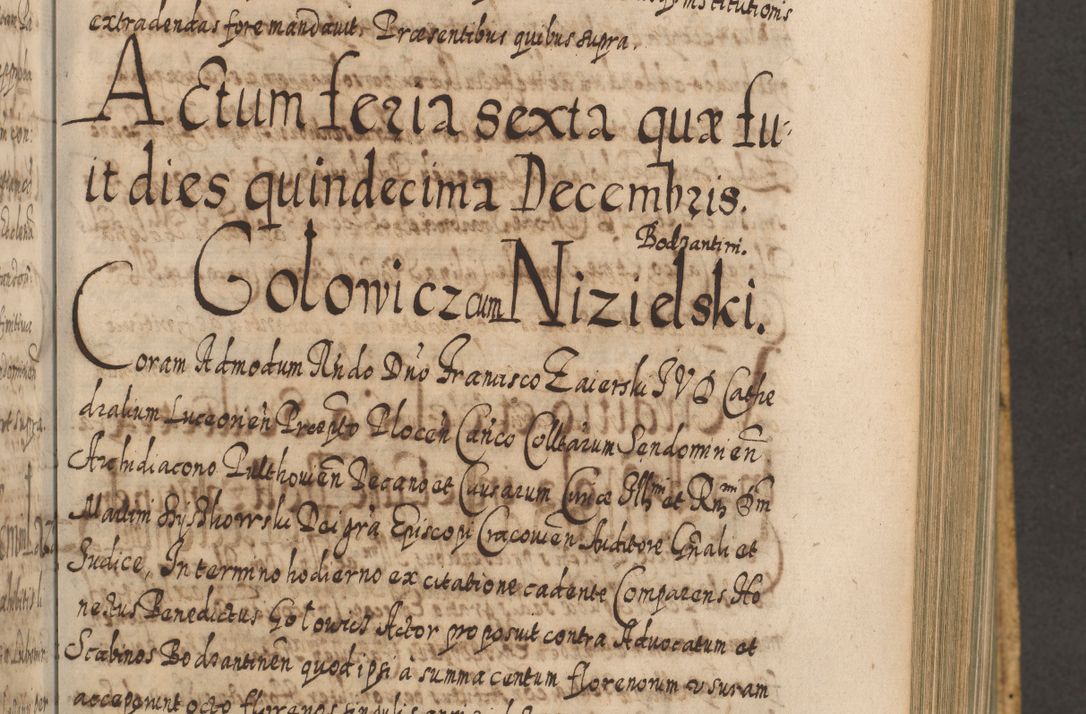 Zdjęcie nr 592 dla obiektu archiwalnego: Acta actorum, causarum spiritualium, civilium, criminalium, obligationum, cessionum, decimarum, testamentorum R. D. Martini Szyszkowski, episcopi Cracoviensis, ducis Severiensis in annis 1617 - 1619. Tomus primus.