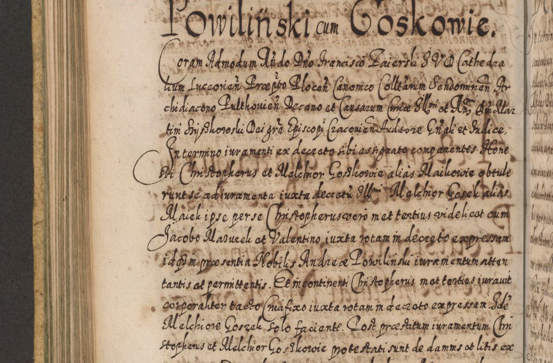 Zdjęcie nr 581 dla obiektu archiwalnego: Acta actorum, causarum spiritualium, civilium, criminalium, obligationum, cessionum, decimarum, testamentorum R. D. Martini Szyszkowski, episcopi Cracoviensis, ducis Severiensis in annis 1617 - 1619. Tomus primus.