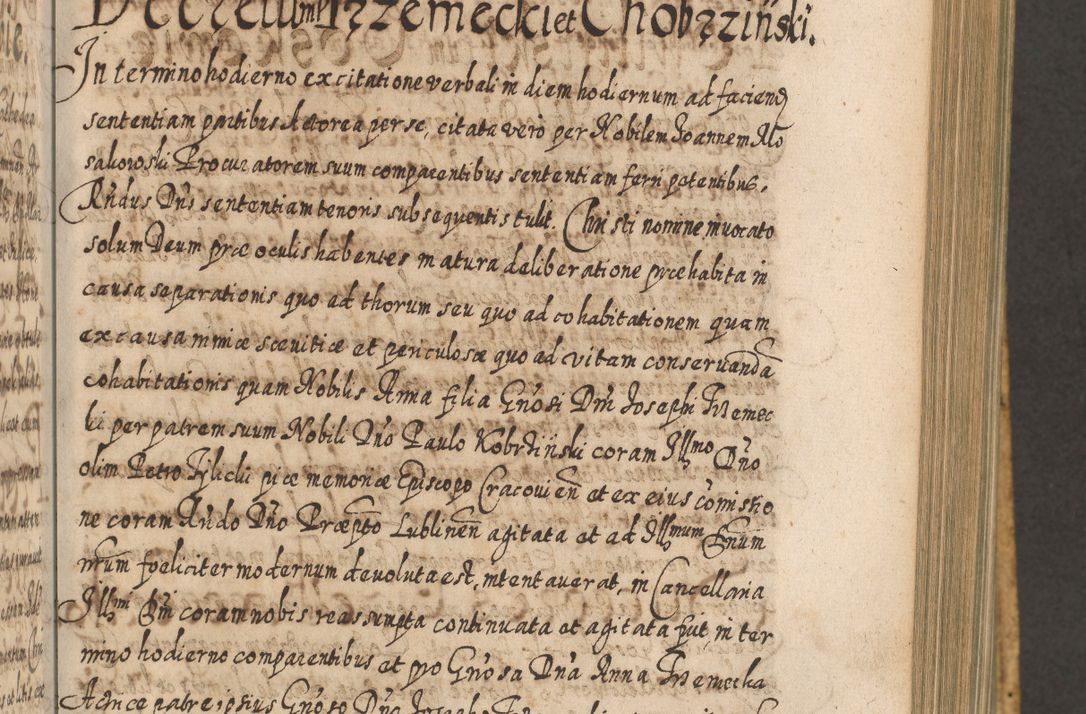 Zdjęcie nr 582 dla obiektu archiwalnego: Acta actorum, causarum spiritualium, civilium, criminalium, obligationum, cessionum, decimarum, testamentorum R. D. Martini Szyszkowski, episcopi Cracoviensis, ducis Severiensis in annis 1617 - 1619. Tomus primus.
