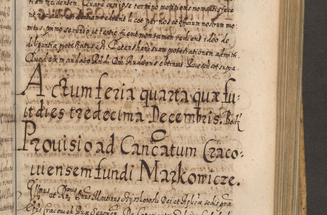 Zdjęcie nr 580 dla obiektu archiwalnego: Acta actorum, causarum spiritualium, civilium, criminalium, obligationum, cessionum, decimarum, testamentorum R. D. Martini Szyszkowski, episcopi Cracoviensis, ducis Severiensis in annis 1617 - 1619. Tomus primus.