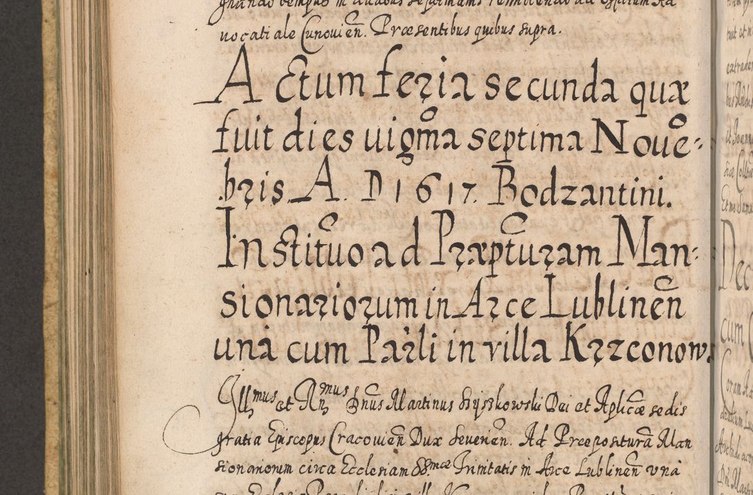 Zdjęcie nr 539 dla obiektu archiwalnego: Acta actorum, causarum spiritualium, civilium, criminalium, obligationum, cessionum, decimarum, testamentorum R. D. Martini Szyszkowski, episcopi Cracoviensis, ducis Severiensis in annis 1617 - 1619. Tomus primus.