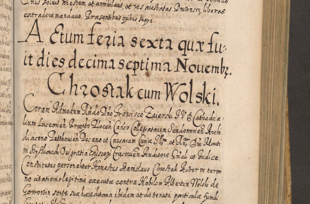 Zdjęcie nr 526 dla obiektu archiwalnego: Acta actorum, causarum spiritualium, civilium, criminalium, obligationum, cessionum, decimarum, testamentorum R. D. Martini Szyszkowski, episcopi Cracoviensis, ducis Severiensis in annis 1617 - 1619. Tomus primus.