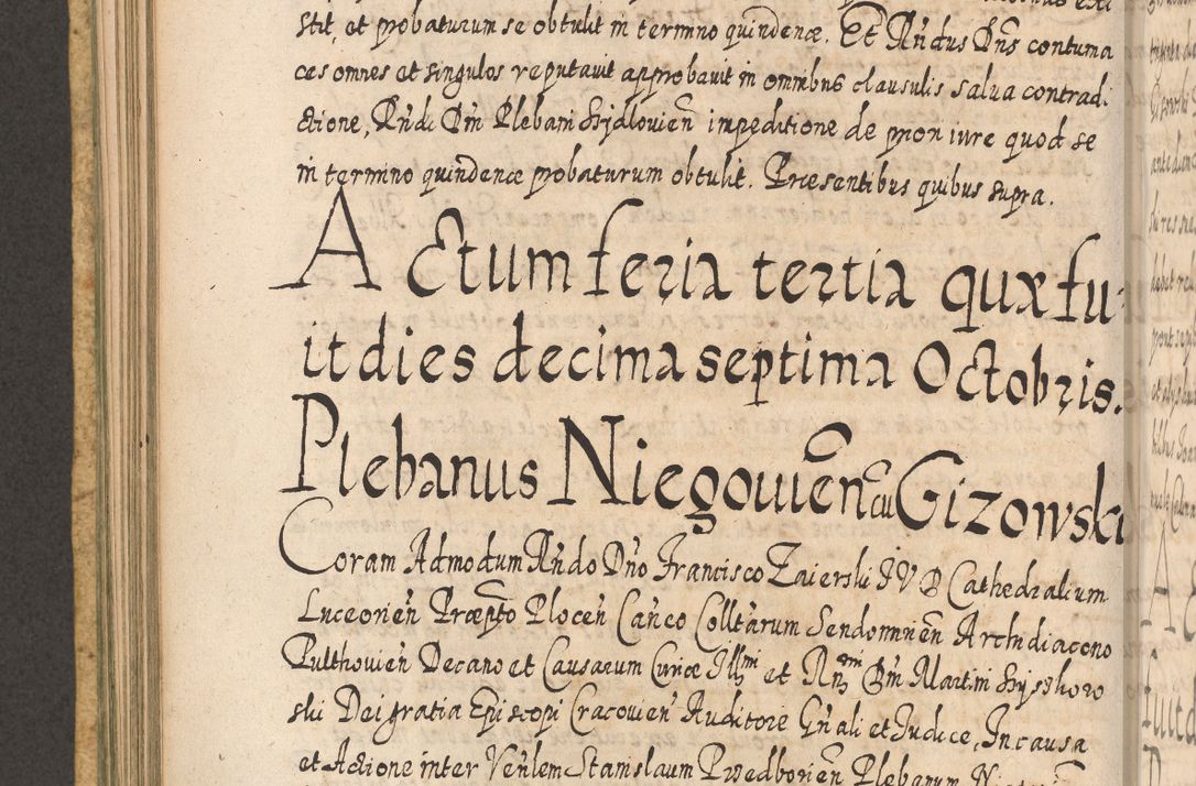 Zdjęcie nr 439 dla obiektu archiwalnego: Acta actorum, causarum spiritualium, civilium, criminalium, obligationum, cessionum, decimarum, testamentorum R. D. Martini Szyszkowski, episcopi Cracoviensis, ducis Severiensis in annis 1617 - 1619. Tomus primus.
