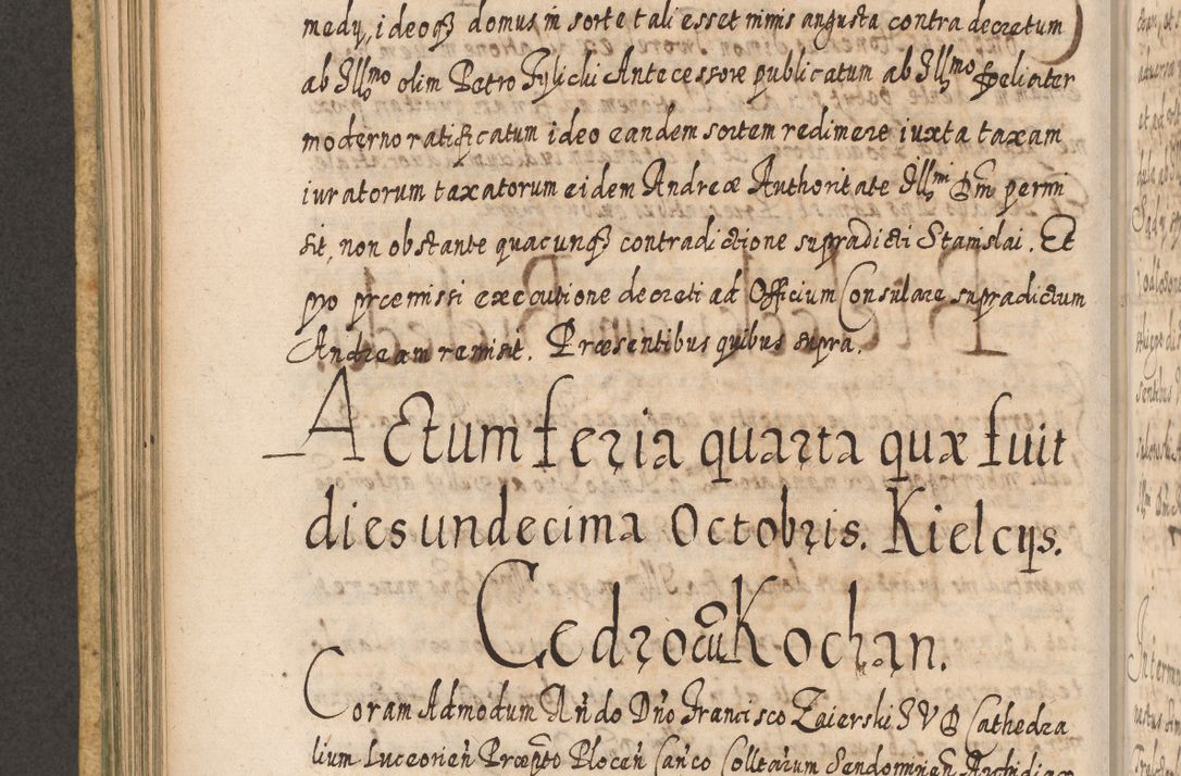Zdjęcie nr 419 dla obiektu archiwalnego: Acta actorum, causarum spiritualium, civilium, criminalium, obligationum, cessionum, decimarum, testamentorum R. D. Martini Szyszkowski, episcopi Cracoviensis, ducis Severiensis in annis 1617 - 1619. Tomus primus.