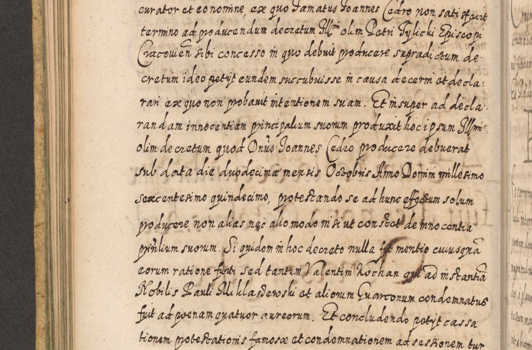 Zdjęcie nr 417 dla obiektu archiwalnego: Acta actorum, causarum spiritualium, civilium, criminalium, obligationum, cessionum, decimarum, testamentorum R. D. Martini Szyszkowski, episcopi Cracoviensis, ducis Severiensis in annis 1617 - 1619. Tomus primus.