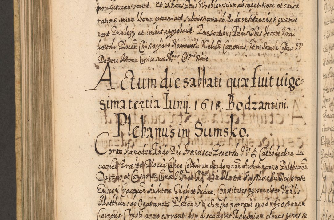 Zdjęcie nr 805 dla obiektu archiwalnego: Acta actorum, causarum spiritualium, civilium, criminalium, obligationum, cessionum, decimarum, testamentorum R. D. Martini Szyszkowski, episcopi Cracoviensis, ducis Severiensis in annis 1617 - 1619. Tomus primus.