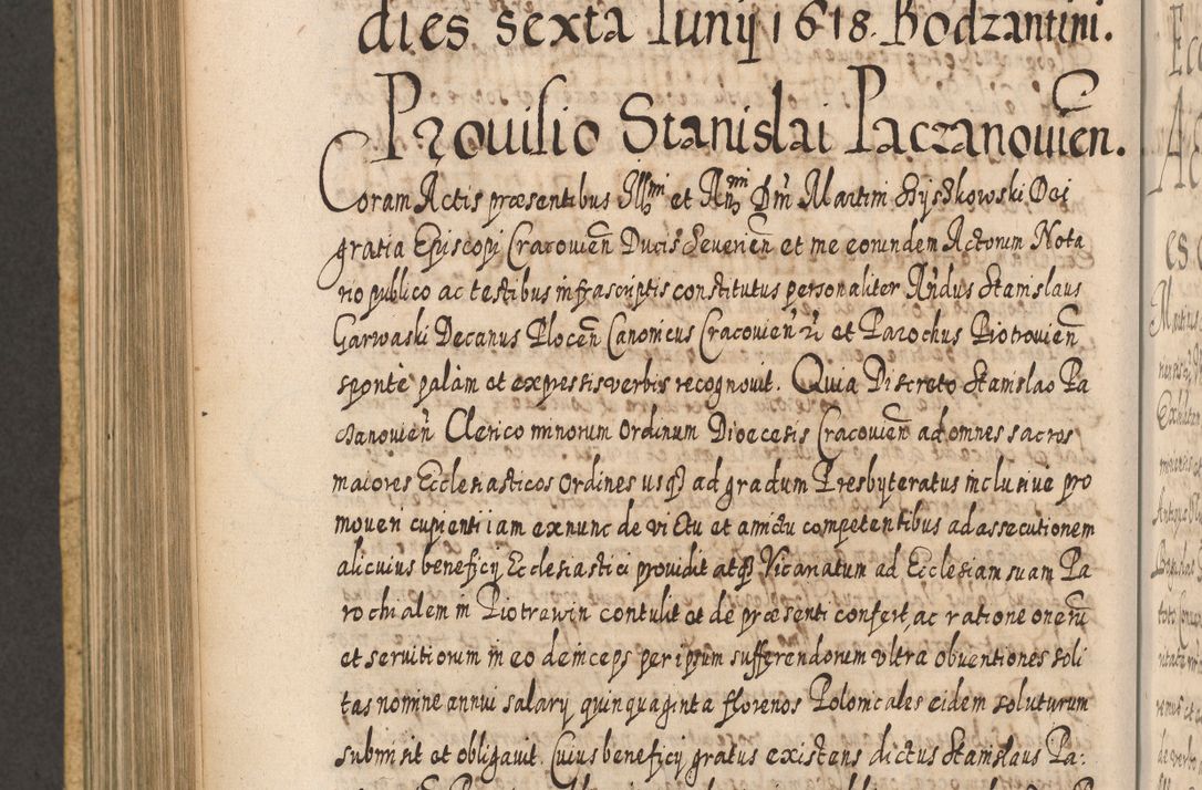 Zdjęcie nr 779 dla obiektu archiwalnego: Acta actorum, causarum spiritualium, civilium, criminalium, obligationum, cessionum, decimarum, testamentorum R. D. Martini Szyszkowski, episcopi Cracoviensis, ducis Severiensis in annis 1617 - 1619. Tomus primus.