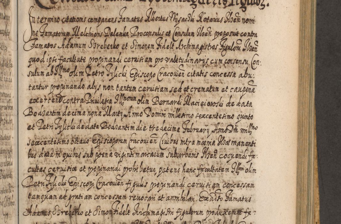 Zdjęcie nr 744 dla obiektu archiwalnego: Acta actorum, causarum spiritualium, civilium, criminalium, obligationum, cessionum, decimarum, testamentorum R. D. Martini Szyszkowski, episcopi Cracoviensis, ducis Severiensis in annis 1617 - 1619. Tomus primus.