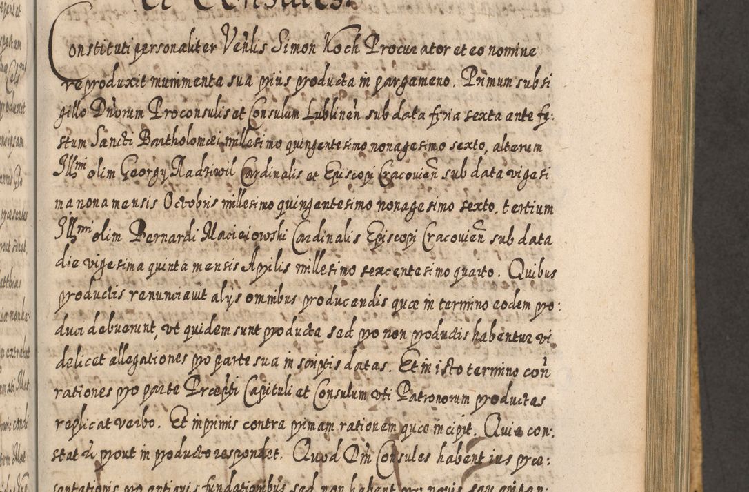 Zdjęcie nr 718 dla obiektu archiwalnego: Acta actorum, causarum spiritualium, civilium, criminalium, obligationum, cessionum, decimarum, testamentorum R. D. Martini Szyszkowski, episcopi Cracoviensis, ducis Severiensis in annis 1617 - 1619. Tomus primus.