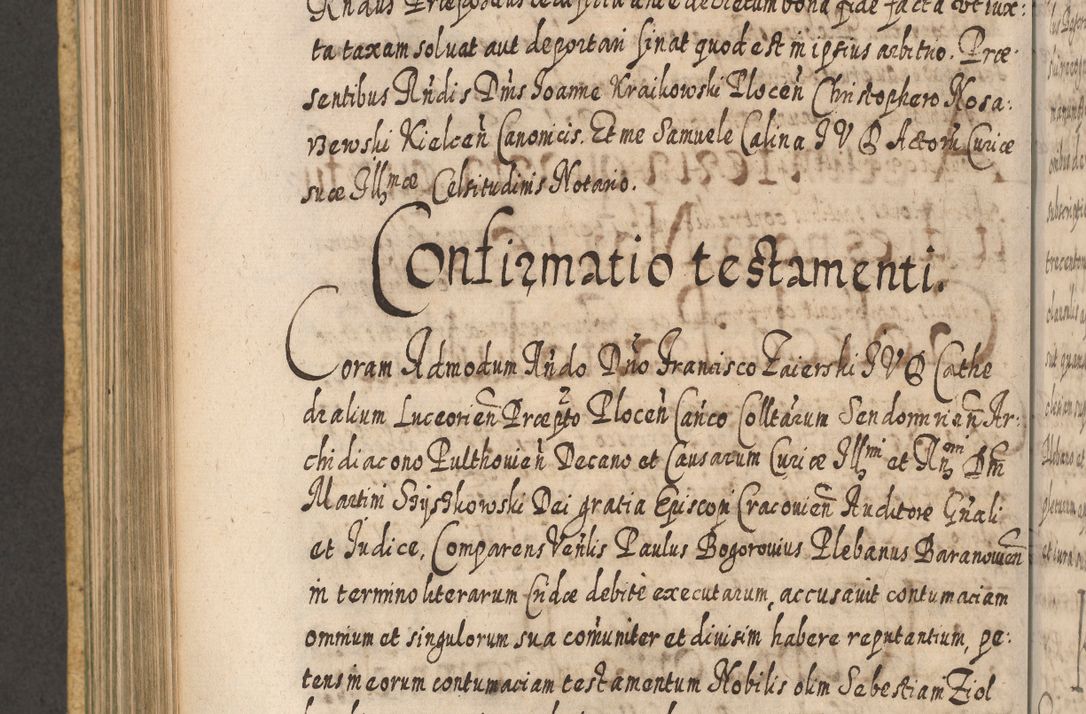 Zdjęcie nr 715 dla obiektu archiwalnego: Acta actorum, causarum spiritualium, civilium, criminalium, obligationum, cessionum, decimarum, testamentorum R. D. Martini Szyszkowski, episcopi Cracoviensis, ducis Severiensis in annis 1617 - 1619. Tomus primus.