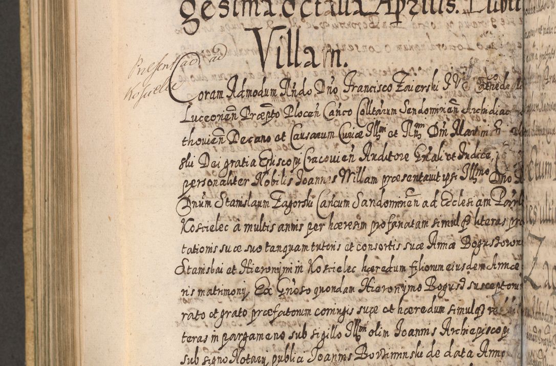 Zdjęcie nr 703 dla obiektu archiwalnego: Acta actorum, causarum spiritualium, civilium, criminalium, obligationum, cessionum, decimarum, testamentorum R. D. Martini Szyszkowski, episcopi Cracoviensis, ducis Severiensis in annis 1617 - 1619. Tomus primus.