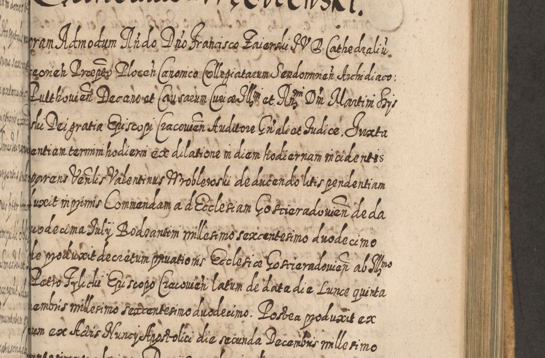 Zdjęcie nr 698 dla obiektu archiwalnego: Acta actorum, causarum spiritualium, civilium, criminalium, obligationum, cessionum, decimarum, testamentorum R. D. Martini Szyszkowski, episcopi Cracoviensis, ducis Severiensis in annis 1617 - 1619. Tomus primus.