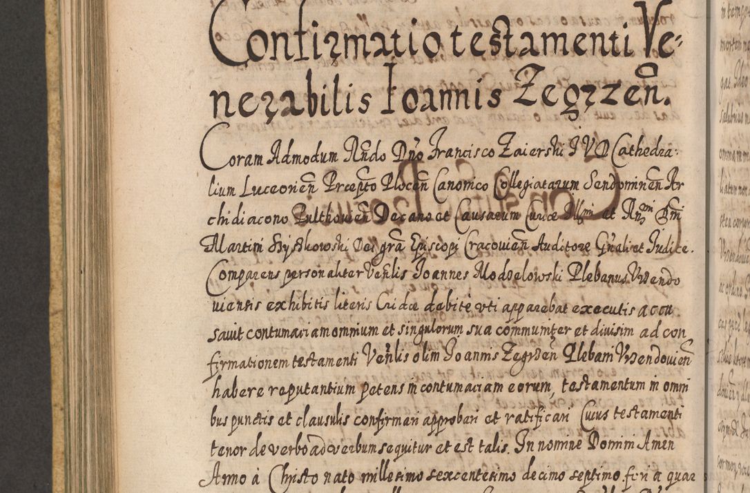 Zdjęcie nr 665 dla obiektu archiwalnego: Acta actorum, causarum spiritualium, civilium, criminalium, obligationum, cessionum, decimarum, testamentorum R. D. Martini Szyszkowski, episcopi Cracoviensis, ducis Severiensis in annis 1617 - 1619. Tomus primus.