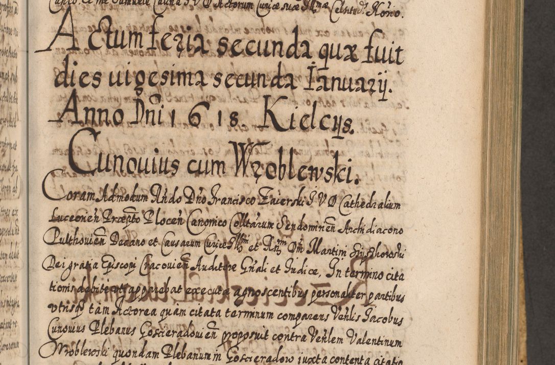 Zdjęcie nr 660 dla obiektu archiwalnego: Acta actorum, causarum spiritualium, civilium, criminalium, obligationum, cessionum, decimarum, testamentorum R. D. Martini Szyszkowski, episcopi Cracoviensis, ducis Severiensis in annis 1617 - 1619. Tomus primus.