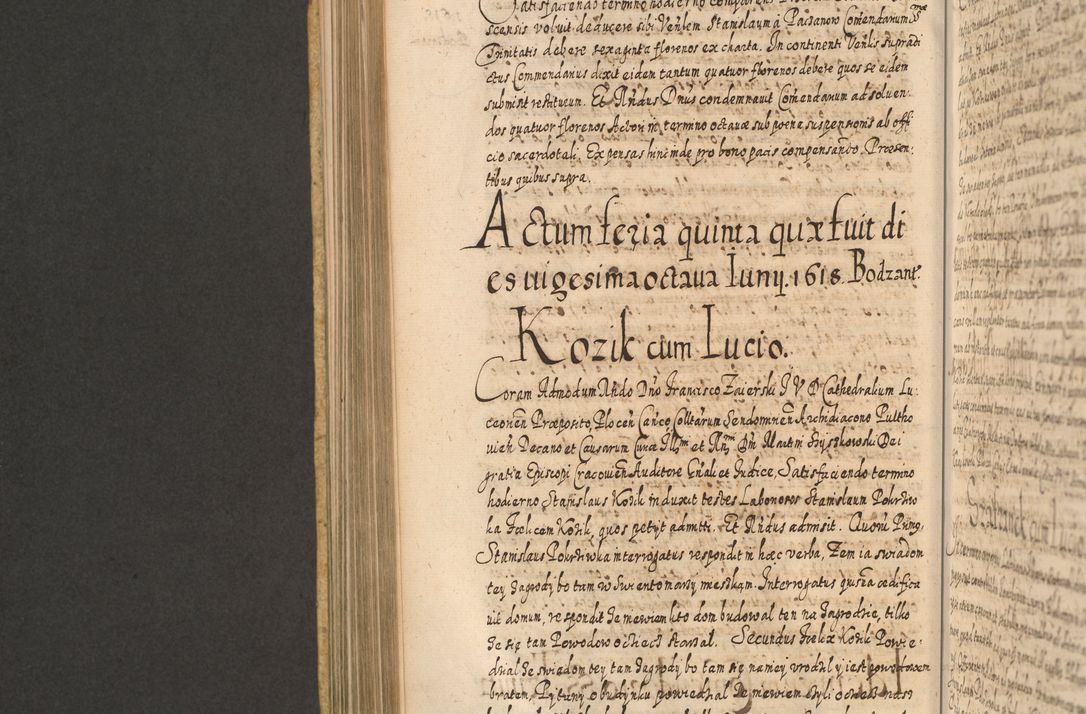 Zdjęcie nr 811 dla obiektu archiwalnego: Acta actorum, causarum spiritualium, civilium, criminalium, obligationum, cessionum, decimarum, testamentorum R. D. Martini Szyszkowski, episcopi Cracoviensis, ducis Severiensis in annis 1617 - 1619. Tomus primus.