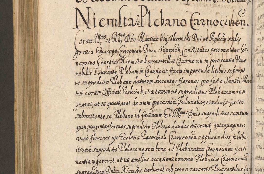 Zdjęcie nr 951 dla obiektu archiwalnego: Acta actorum, causarum spiritualium, civilium, criminalium, obligationum, cessionum, decimarum, testamentorum R. D. Martini Szyszkowski, episcopi Cracoviensis, ducis Severiensis in annis 1617 - 1619. Tomus primus.