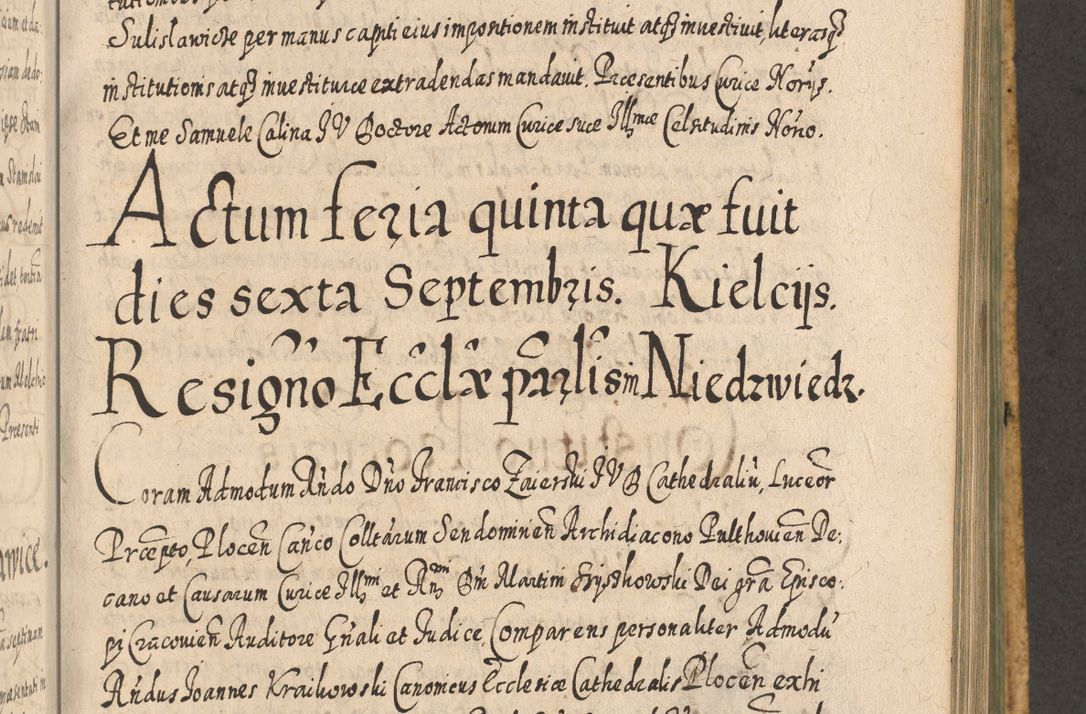 Zdjęcie nr 930 dla obiektu archiwalnego: Acta actorum, causarum spiritualium, civilium, criminalium, obligationum, cessionum, decimarum, testamentorum R. D. Martini Szyszkowski, episcopi Cracoviensis, ducis Severiensis in annis 1617 - 1619. Tomus primus.