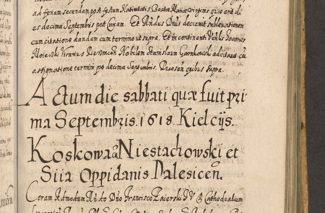 Zdjęcie nr 922 dla obiektu archiwalnego: Acta actorum, causarum spiritualium, civilium, criminalium, obligationum, cessionum, decimarum, testamentorum R. D. Martini Szyszkowski, episcopi Cracoviensis, ducis Severiensis in annis 1617 - 1619. Tomus primus.