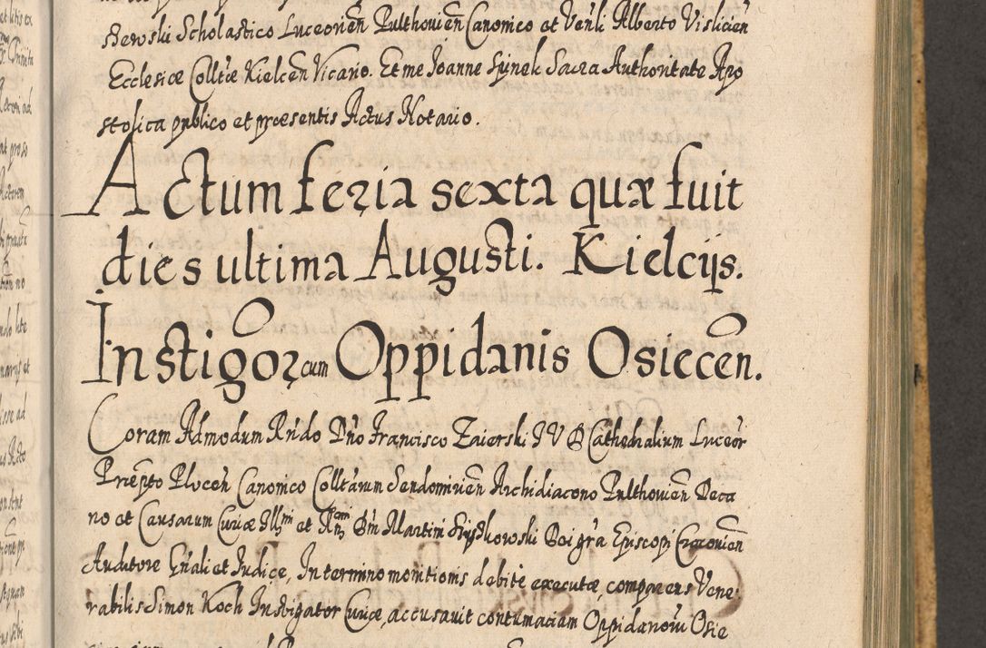Zdjęcie nr 920 dla obiektu archiwalnego: Acta actorum, causarum spiritualium, civilium, criminalium, obligationum, cessionum, decimarum, testamentorum R. D. Martini Szyszkowski, episcopi Cracoviensis, ducis Severiensis in annis 1617 - 1619. Tomus primus.